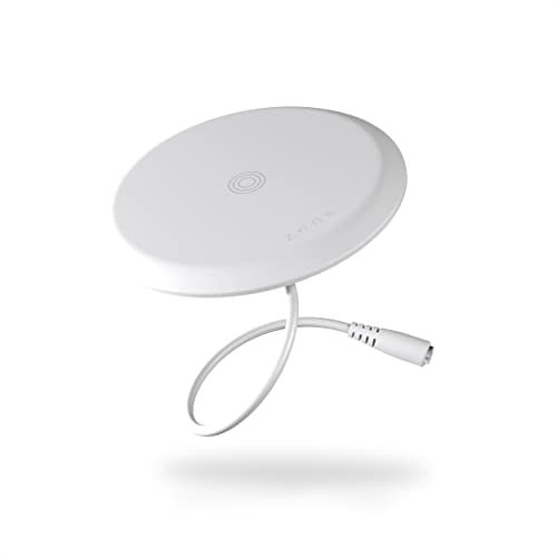 ZENS Qi-zertifiziertes Kabelloses Einbau-Ladegerät 10W Weiß (Einfache Installation I Apple & Samsung Fast Charging Standard I Ultra-dünnes Design (5mm) I EU/UK/US Netzteil inklusive)
