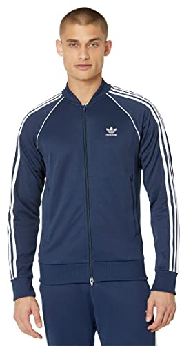 adidas Originals Men's Adicolor Classics Superstar Track Jacket, Night Indigo/White, Small