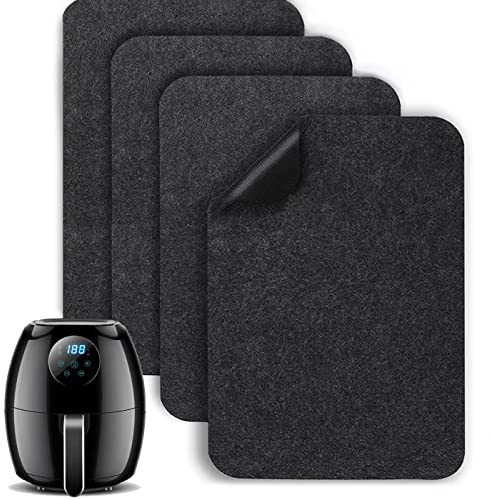 Heat Resistant Mats for Air Fryer Coffee Maker Kitchen Countertop, 4 Pcs 16 x 12 in Non-Slip Silicone Appliance Slider for COSORI Ninja Foodi Air Fryer Toaster Oven Blender