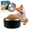 Gamelle pour Chien à Double Paroi, Gamelle Eau Chien, Grande Gamelle Chien Antidérapante, 64oz, Robuste avec Fond en Caoutchouc pour Chiens et Chats de Taille Moyenne et Grande (1,8 l/8 Tasses, Noir)