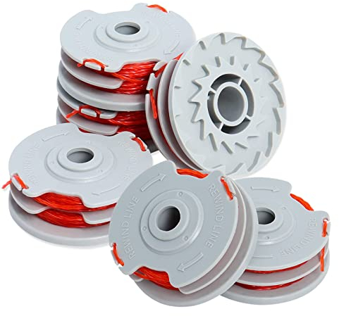 Poweka FLY021 FL289 Strimmer Spool Compatible with Flymo 513937190 Grass Strimmer, Double Autofeed Spool and Line Pack of 6