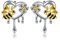 Bienen Ohrringe für Damen 925 Sterling Silber Honig mit Bienen Herz Ohrstecker Bienen Stock und Bienenblume Ohrringe für Damen Teenager Mädchen