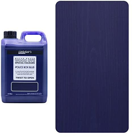 Littlefair's Holzfarbe auf Wasserbasis, spezielle Farben, Polizeibox, Blau (2,5 l)