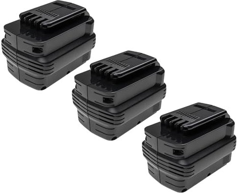 EXTENSILO 3x Battery compatible with Dewalt DW006KH, DW007, DW007KH, DW007K-2, DW007K-XE, DW007C2, DW007K Power Tools (3300 mAh, NiMH, 24 V)