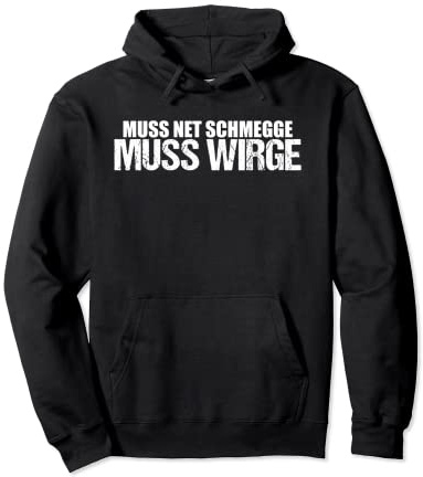 Kraftsport Muss net schmegge“ Gym Workout Fitness Pullover Hoodie