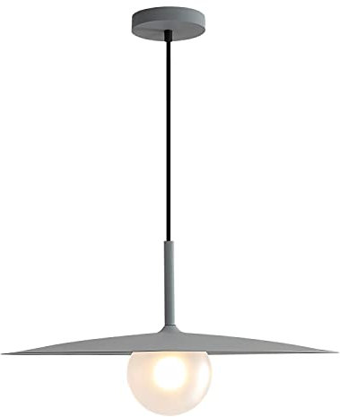 KCO Lighting - Lámpara colgante de cúpula moderna de mediados de siglo, mini gris, industrial, vintage, salvado, iluminación colgante de cono de granja, luces colgantes de cocina, isla de bar, lámpara