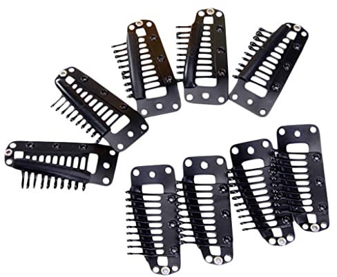 Tiuimk Quick Comb Snap Clips für Herren Toupets Perücken Haarteile 20 Stück Schwarz