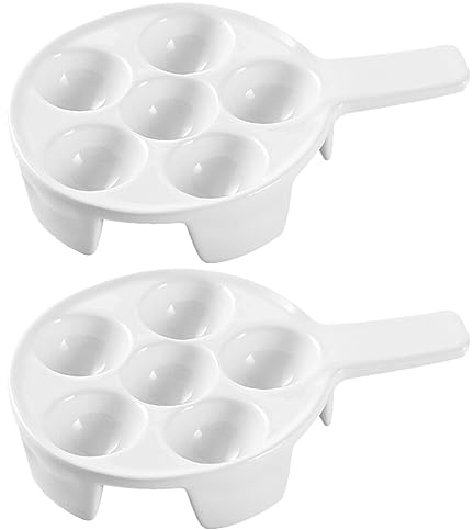 2pièces Plat À Escargots Céramique Avec Poignée Plat À Boulanger Pour Fruits De Mer Pour Maison Et Restaurant