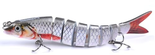 Accessori per la pesca - Pesca per Lucci, Bass e Trote Esche Multi-Jointed d'acqua dolce e salata, Esche Swinging Rubber Lures Esca Wobbler multisezione tipo C