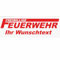 INDIGOS UG - Aufkleber - Autoaufkleber - Freiwillige Feuerwehr mit Wunschtext individuell personalisiert - rot 800 mm - selbstklebend - Auto, LKW, Boot, löschen - Bergen - Tuning - Heckscheibe