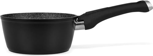 Casseruola con Rivestimento di Microsfere di Ceramica a 1 Manico per Zuppe e Salse - Pentola Antiaderente con 1 Manico, in Alluminio, 16x7.5cm, 1240cc