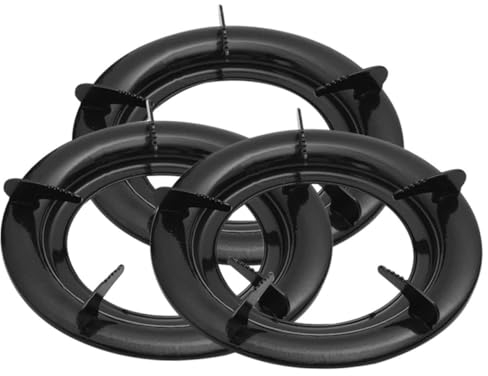 CAXUSD 3 Piezas Soporte redondo de Gas Accesorios de cocina soporte wok para estufa de gas soporte wok compacto estante de estufa de gas de uso diario familiar quemador