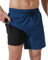 Arcweg Badehose für Herren mit Kompression Boxershorts Liner 2 in 1 Badeshorts Männer Jungen Elastisch Schwimmhose Beachshorts Boardshorts Strand Shorts Blau2 L（EU