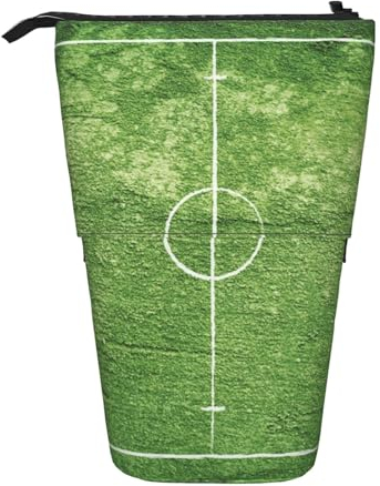 YUNWEIKEJI Grunge-Feldhockey, Teleskop-Federmäppchen, Standstifthalter mit Reißverschluss, Make-up-Tasche, Bleistiftbeutel, Stifttasche