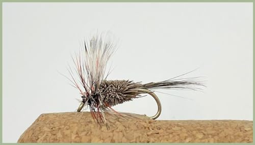 Barbless Adams Irresistible Dry Trout Fly, spring and summer barbless hook fishing flies, Fly Fishing
