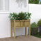 Tino Tech Jardinière Rectangulaire en Pin - 70x31x70 cm - Marron - Pour Extérieur - Avec Trou de Drainage - Montage au Sol