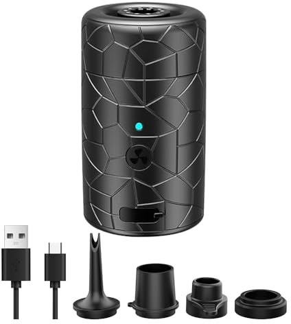 Namvo Bomba de Aire eléctrica para inflables, Bomba de Aire con batería Recargable de 4000 mAh para colchón de Aire, Mini Bomba de vacío portátil 2 en 1