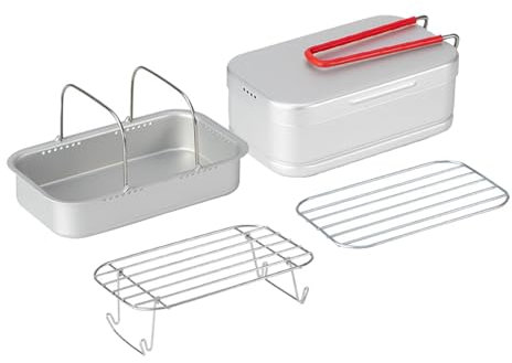 DimyFew , contenedor de Comida para Adultos y niños, lonchera Rectangular portátil, lonchera de Aluminio para cocinar, Acampar y Oficina