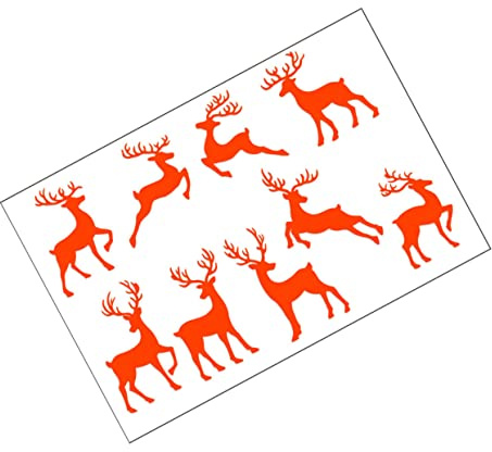 KOMBIUDA Fluoreszierender Elch-aufkleber Aus Pvc Für Party-innendekoration Leicht Anzuwenden Und Abzuziehen Geeignet Für Glasfenster Wände Und Andere Glatte Oberflächen