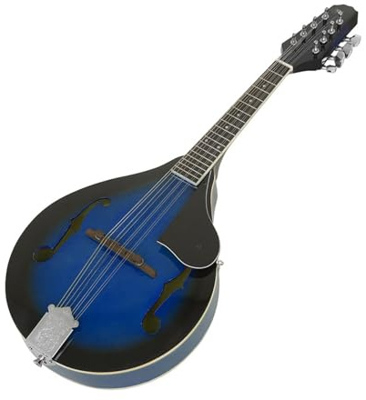 Professionell Mandoline Instrument Mandolineninstrument Blaues Lindenholz Anfänger Professionelle Achtsaitige Mandoline Mit Zubehör(B)