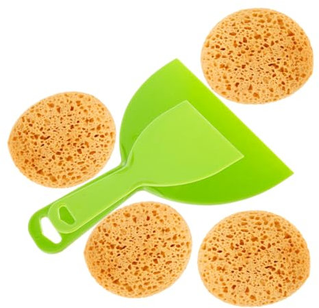 Uonlytech 1 Satz strukturierter Schwamm Mini-Spielzeughaus Mini-Monitor Revers Brosche weiße Tafel wandverkleidung Wanddekoration Flexibler Schaber für Wandmalerei Trockenbau-Texturschwamm