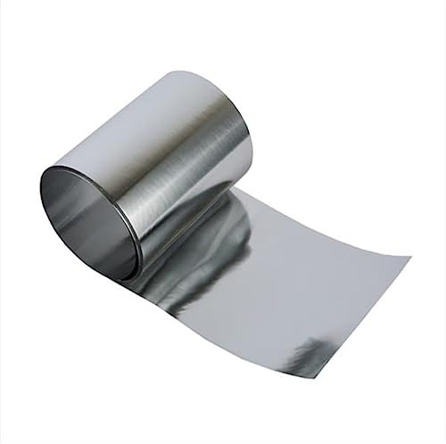 Feuille de zinc haute pureté à faire soi-même, plaque métallique en zinc pur, 0,01 mm x 110 mm x 1000 mm, rouleau