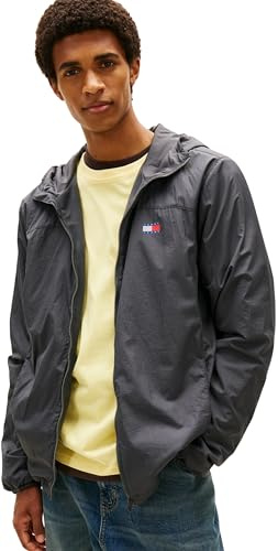 Tommy Jeans Herren Tjm Fleece Chicago Jacket Ext Dm0dm22291 Windbreaker-Jacke (1er Pack)