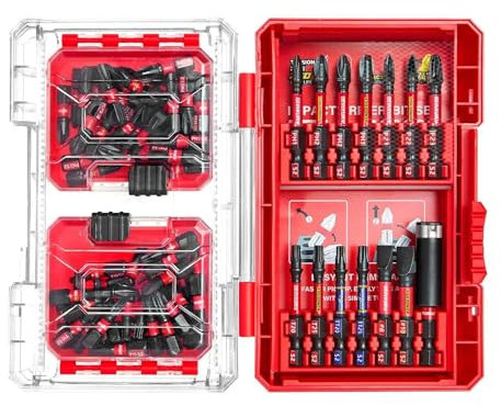 Premium Impact-Rated 74-Piece Screwdriver Bit Set – 25mm & 50mm Assorted Bits with Magnetic Bit Holder
