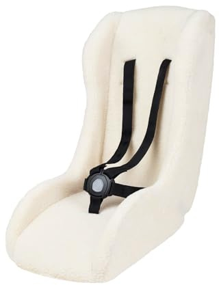 POLISPORT 8015000021 – Mini Pelican Fleece-Babysitzverkleinerer mit 5-Punkt-Gurt für Anhänger, Kinderwagen, Sicher und Kompatibel für Kinder von 7 bis 18 Monaten, Weiß