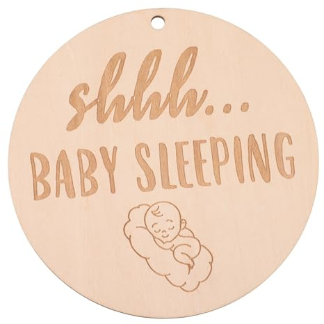 Hemobllo Panneau Porte Chambre Bébé en Bois, Signal Sommeil Décoratif | Léger et Sûr, Ne Se Casse Pas Facilement, Ne Se Décolore Pas, Chambre de Bébé, Fête D'anniversaire