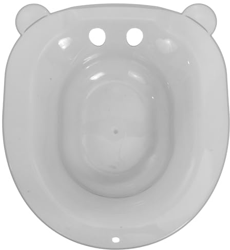 HEMOTON Sitzbad zur Wochenbettpflege Transparent mit Überlaufschutz Ergonomisches Pflegebecken für Schwangere und Senioren Sitzbadewanne für Toilettensitz