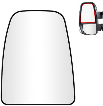 SENZEAL Cristal de Retrovisor Calefactable Lado del Conductor para Iveco Daily 2014-2024 (Superior Izquierda)