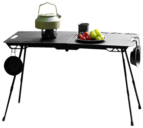 Genérico Campingtisch, klappbar, aus Aluminium, Campingtisch für Küche, Outdoor, Picknick, Wandern, Reisen, BBQ, Straßenreise, Outdoor, Hof, Garten