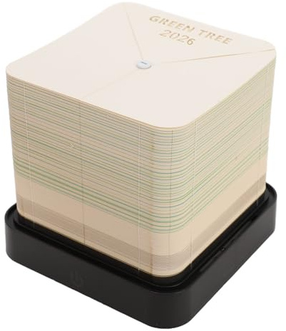 OPPWONG 3D Memo Pad, Creative 2026 Desk Calendar, DIY Paper Carving Art Tree House Notepad with LED Light, Ideal for Christmas, Office & Home Gift (Green)