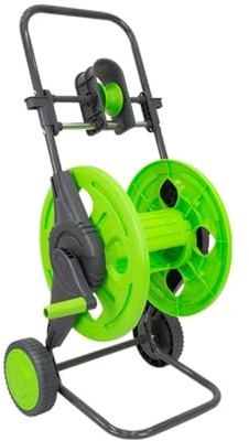 Carrello avvolgitubo da giardino resistente, avvolgitubo portatile con telaio in ferro, carrello di stoccaggio per tubo di grande capacità, può contenere fino a per irrigazione del giardino, lavaggio