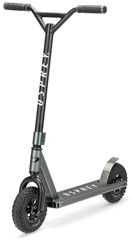 Osprey | Dirt Scooter for Adults and Beginners, Street Stunt Scooter with Chunky Road Tyre Off Road All Terrain Pneumatic Tires, Multiple Colours