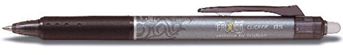 PILOT Tintenroller Frixion Ball Clicker 05 [Strichstärke 0,3 mm] (5er Sparpack, schwarz)