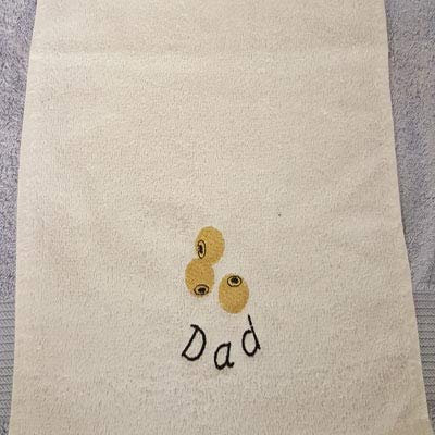 EFY Personalised Terry Towelling BOWLS Sports Towel Embroidered With A Curved Personalised Name - 50x30cm (Black)