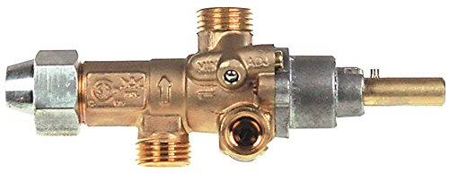 PEL PEL21S Gashahn für Lotus TPF4-912GEV, TPF4-912GE, TPF2-912GEV mit Zündflamme Thermoelementanschluss M9x1 Achse ø 8x6,5x22mm