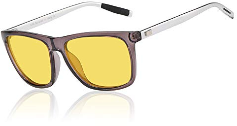 DUCO Anti-glare Polarized Night Vision Driving Glasses for Headlight 3029 (GREY)