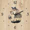 Eurographics Snoopy Fox 30x30 Glas-Wanduhr, beige, 30 x 30 x 3,5 cm