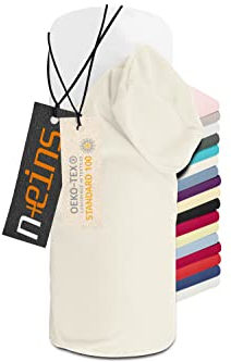 npluseins Jersey-Kissenhülle für Nackenrollen in 17 Farben - 100% Mako-Baumwolle - Einheitsgröße ca. 40 x 15 cm, Bezug in Perlmutt