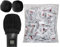 Pack of 200 Disposable Microphone Cover Windscreen Mic Non-woven Fabric Splashproof Special Dust Cover Black