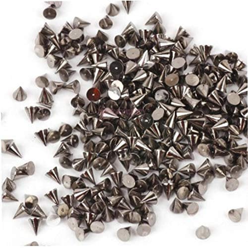 100pcs Cone Metallic Spike Studs Nail Art Decoration 3mm 3d Silver Cone Metallic Nail Art Tiny Stickers Studs for Girls