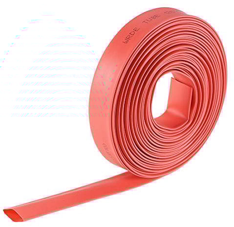 sourcing map Heat Shrink Tubing, 3/8(10mm) Dia 2:1 rate Shrinkable Tube Cable Sleeve 7m - Red