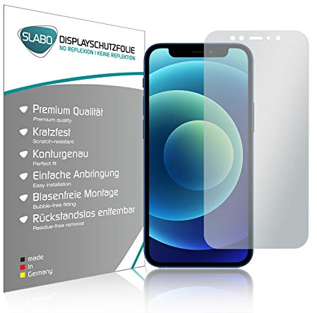 Slabo 4 x Displayschutzfolie für iPhone 12 Mini Displayfolie Schutzfolie Folie Zubehör No Reflexion MATT