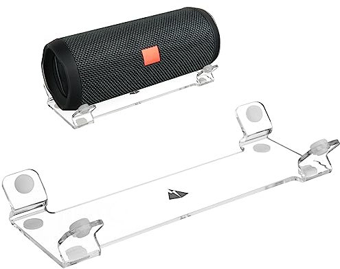 TXEsign Desktop-Ständer für JBL Flip 4/FLip 5/Flip 6, Acryl-Lautsprecherhalter, Lautsprecher-Isolationsständer, Halterung für Bushnell Wingman Lautsprecher (transparent)
