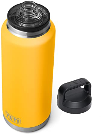YETI Rambler 1,304.1 g Flasche, auslaufsicher, vakuumisoliert, Edelstahl mit Chug Cap, alpingelb