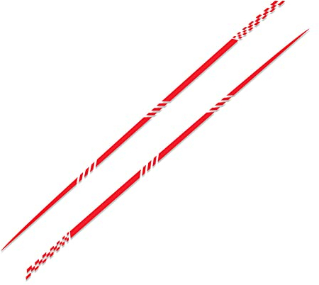 Auto Aufkleber Vinyl Racing Streifen Aufkleber,MoreChioce 2 Stück Vinyl Aufkleber Selbstklebend Autoaufkleber Grafik Stickers Wasserdichte Auto Seitenaufkleber Anti-Kratzer Auto Dekoration,Rot