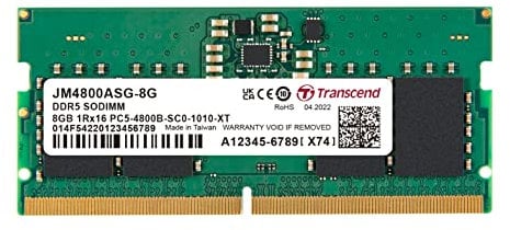 Transcend Module mémoire So-DIMM 8GB DDR5 4800MHz - JM4800ASG-8G